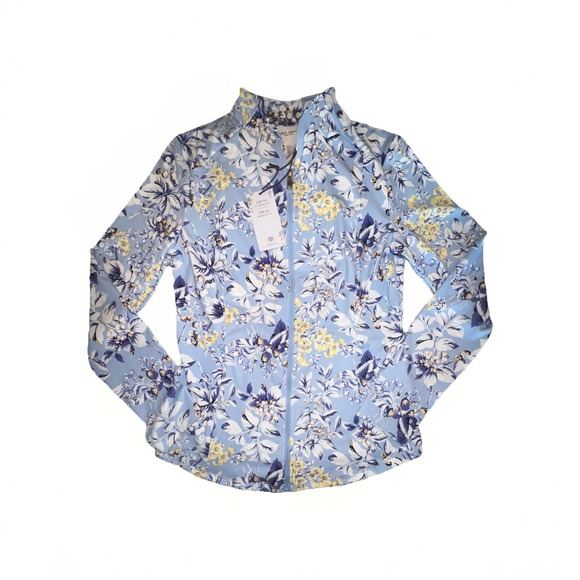 Laura Ashley Jackets & Blazers - Laura Ashley Purple Full Zip Floral Design UPF 50 UV protection SZ S NWT